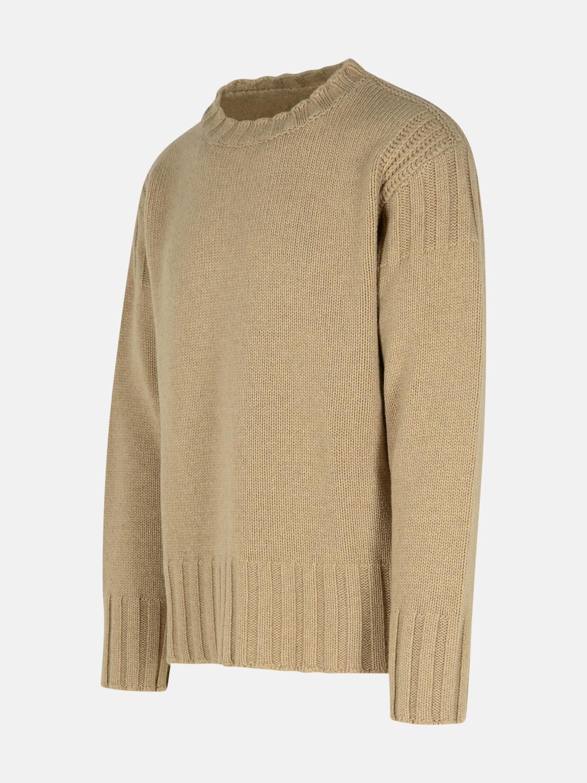 BEIGE CASHMERE SWEATER - 2