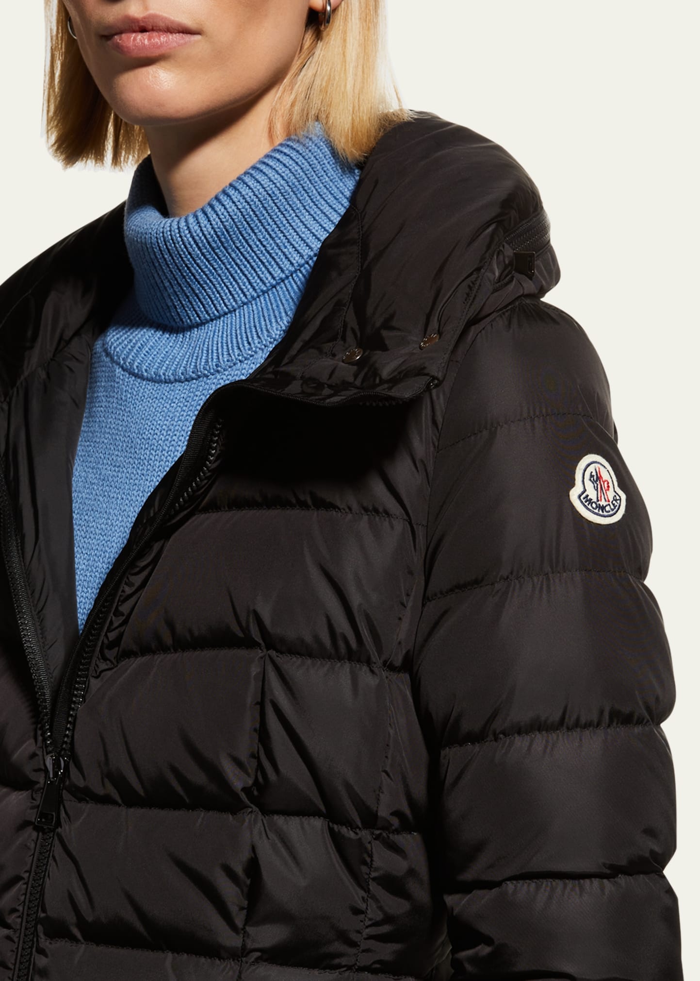 Flammette High-Neck Puffer Coat - 5