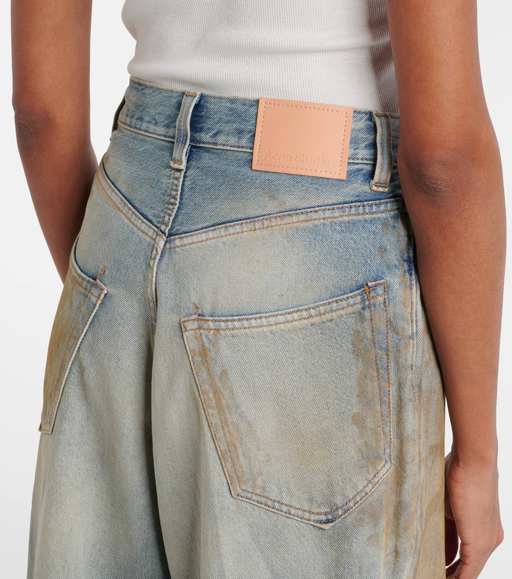 Penicillin distressed mid-rise wide-leg jeans - 6