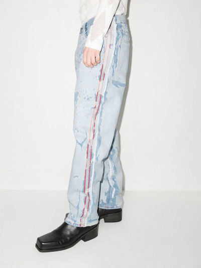 Diesel 2010 distressed straight-leg jeans outlook