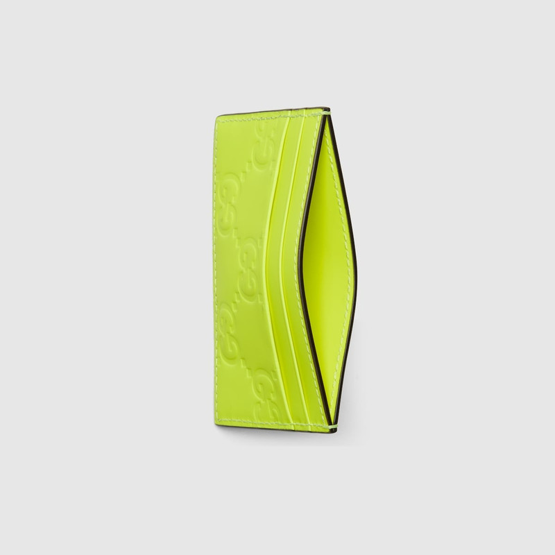 GUCCI GG rubber-effect card case outlook