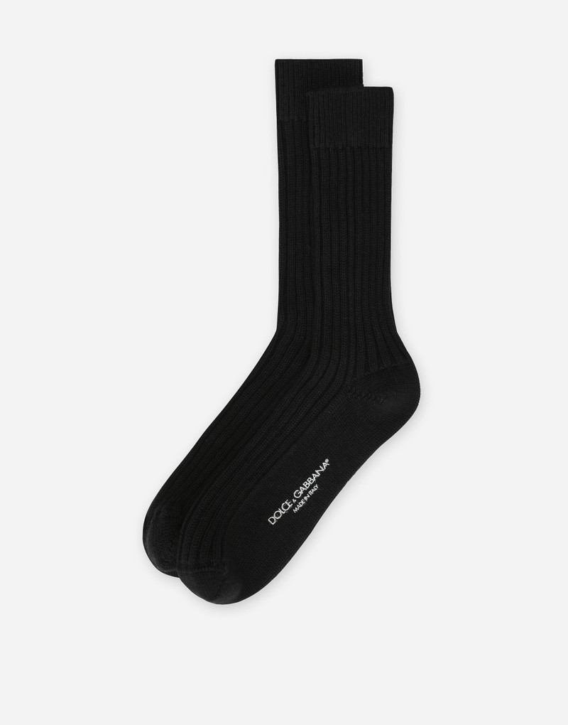 Dolce & Gabbana Ribbed cotton and wool socks outlook