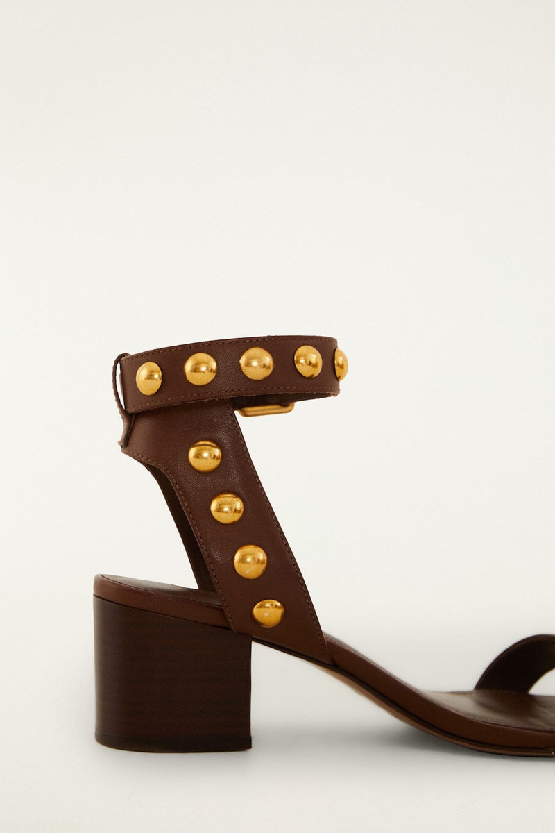 Leather Block Sandal 6