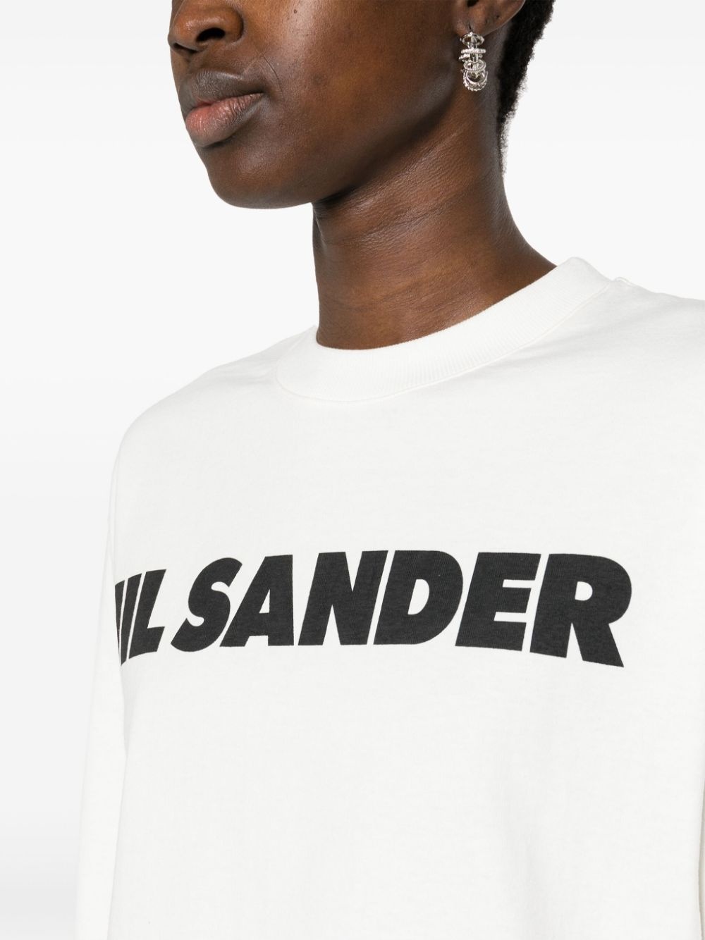 logo-print cotton sweatshirt - 5