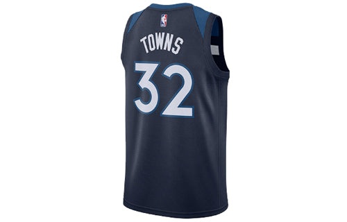 Nike NBA Towns Timberwolves 3 2 Fan Edition Basketball Jersey/Vest Navy Blue Dark blue 864491-420 - 2