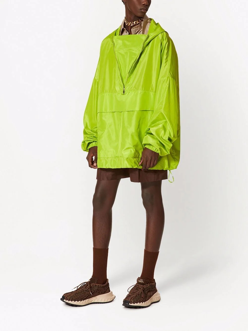 long-sleeve hooded coat - 2