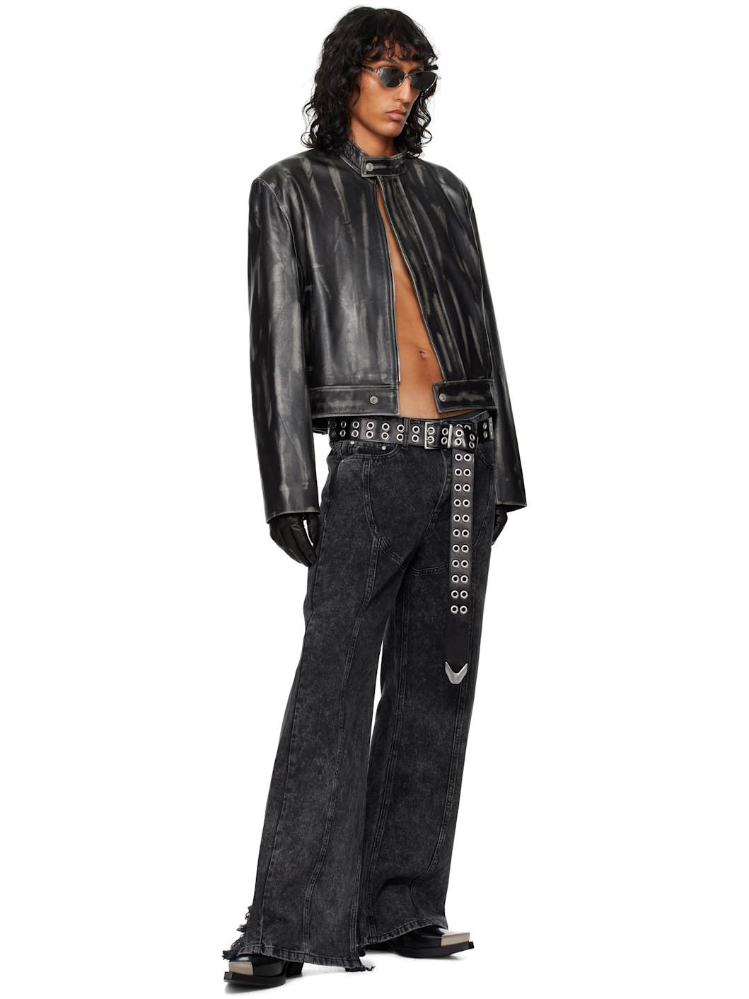 Black Motodaddy Leather Jacket - 4