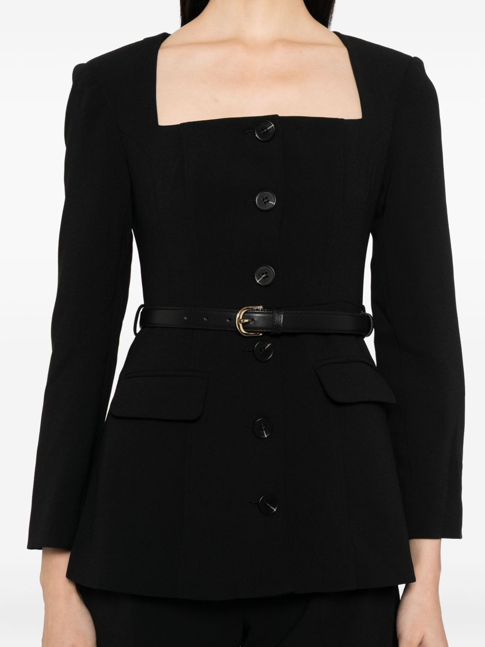 tailored crepe playsuit - 5