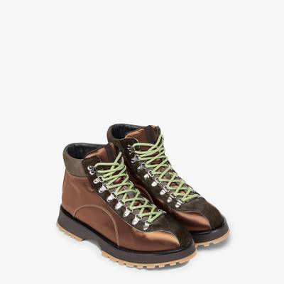 FENDI Brown nylon boots outlook