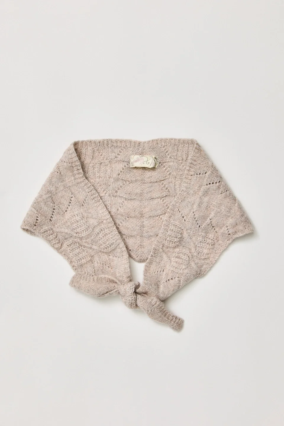 Cozy Cable Triangle Scarf - 1