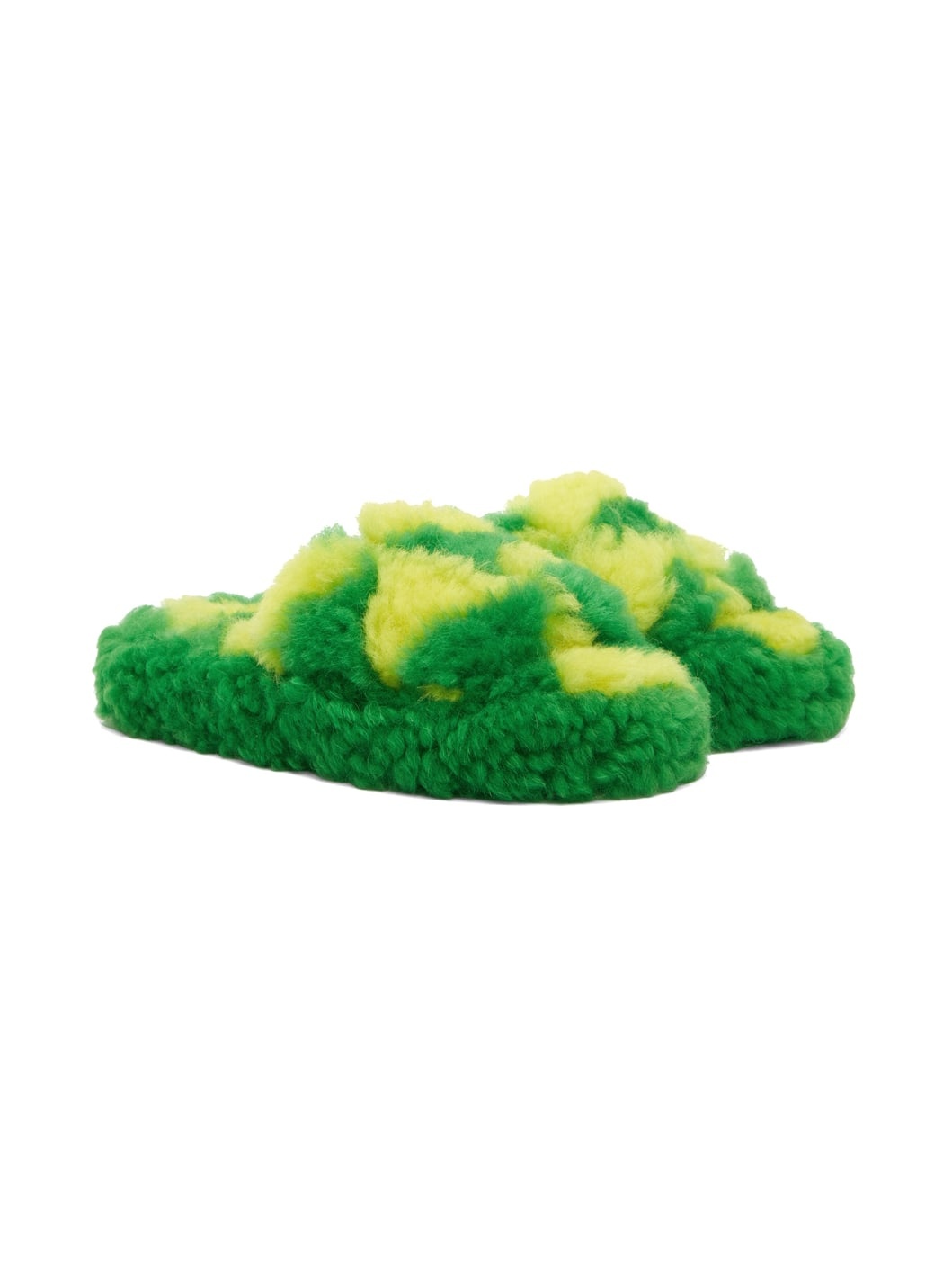 Green & Yellow Teddy Sandals - 4