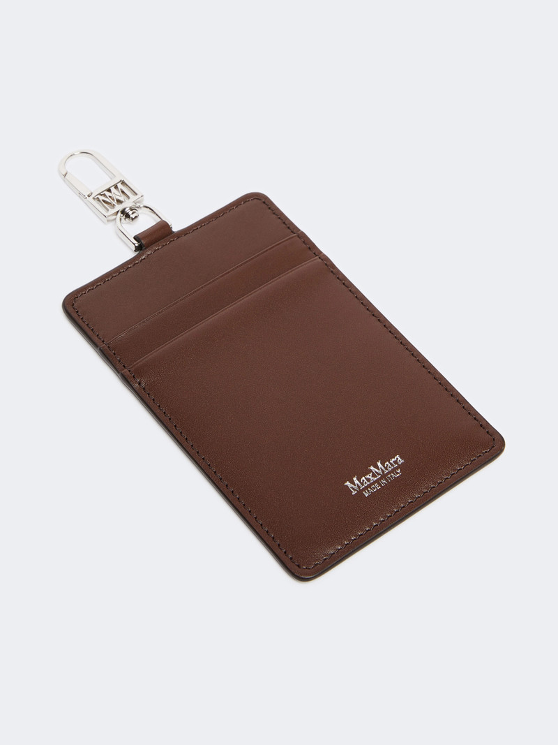 Max Mara Leather badge holder - COCOA outlook