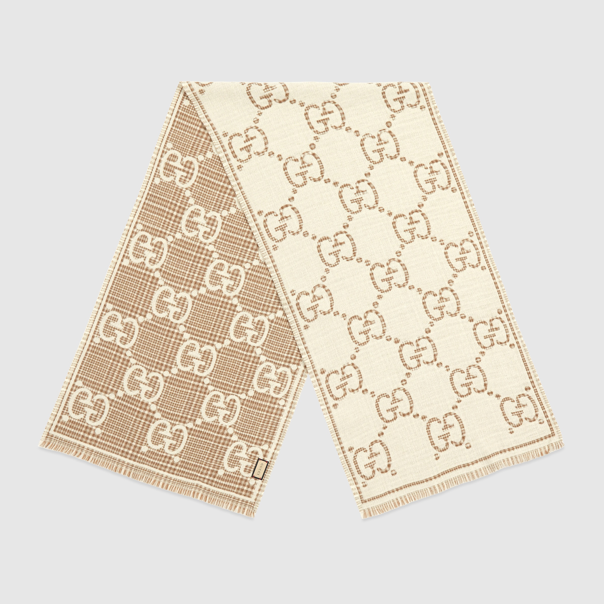 GG wool jacquard scarf - 2
