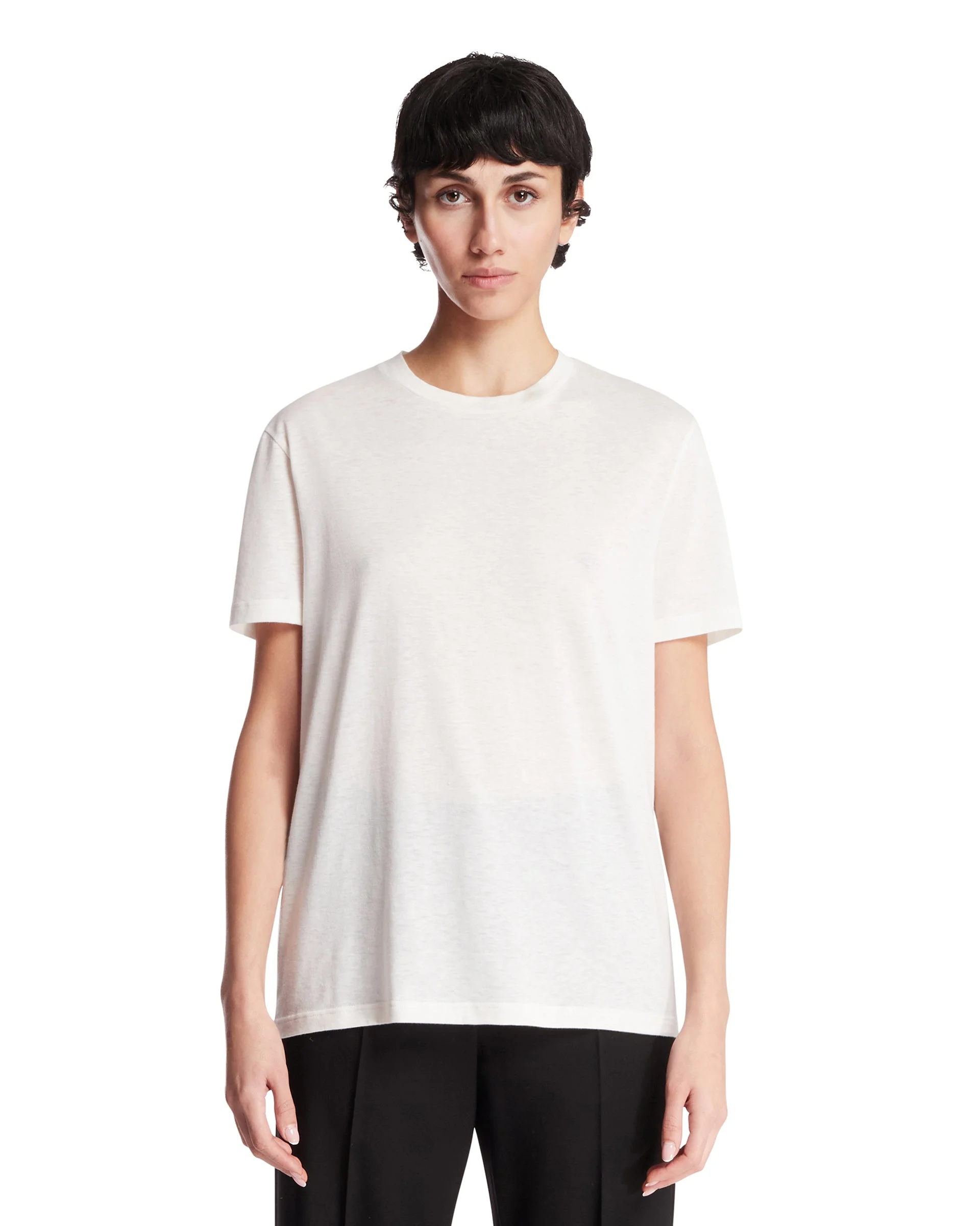 White Serata Cotton T-Shirt - 1