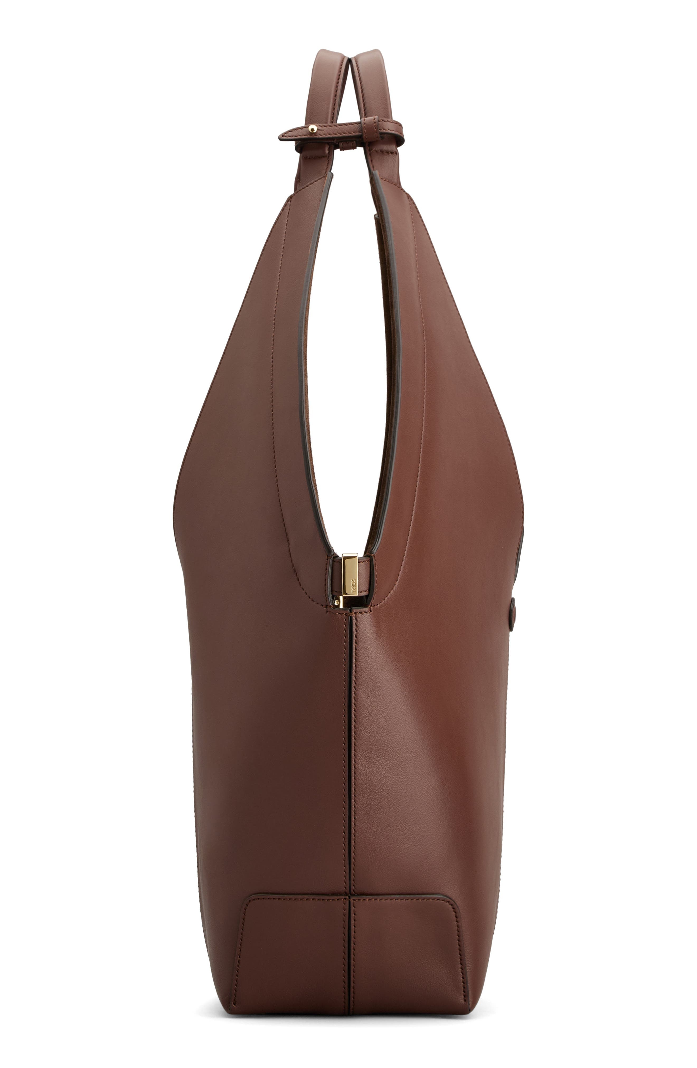 Tod's Small Sacca Leather Bucket Bag in Mogano at Nordstrom - 4