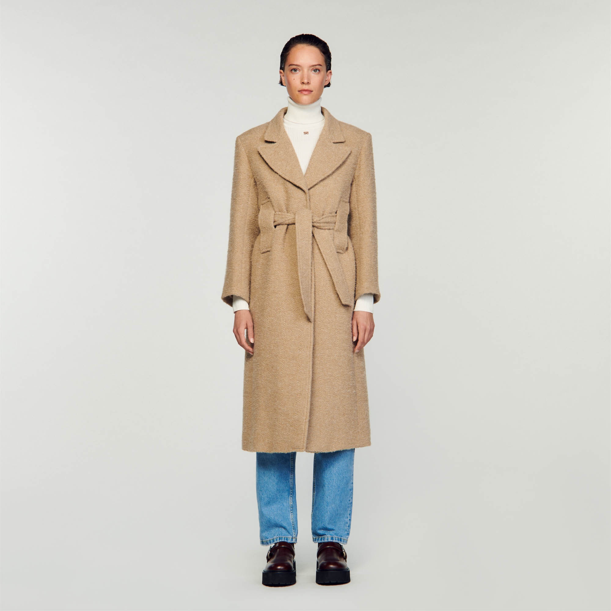 LONG BOUCLÉ COAT - 3