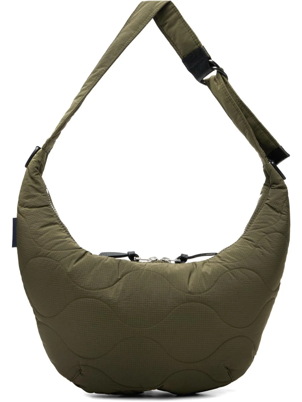 Khaki Nylon Ripstop Messenger Bag - 1
