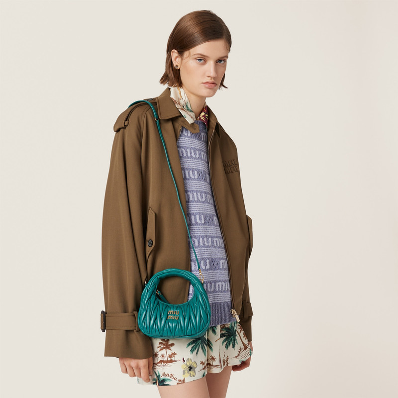 Miu Miu Wander matelassé nappa leather hobo mini-bag outlook