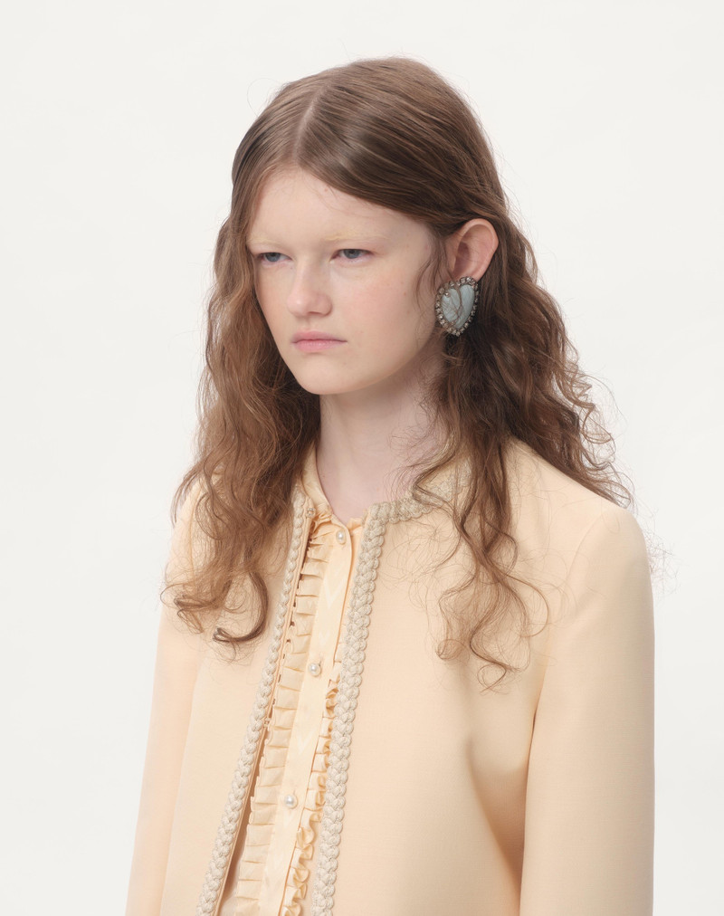 Valentino COEUR HYPERBOLE EARRINGS IN METAL, RESIN AND SWAROVSKI CRYSTALS ® outlook
