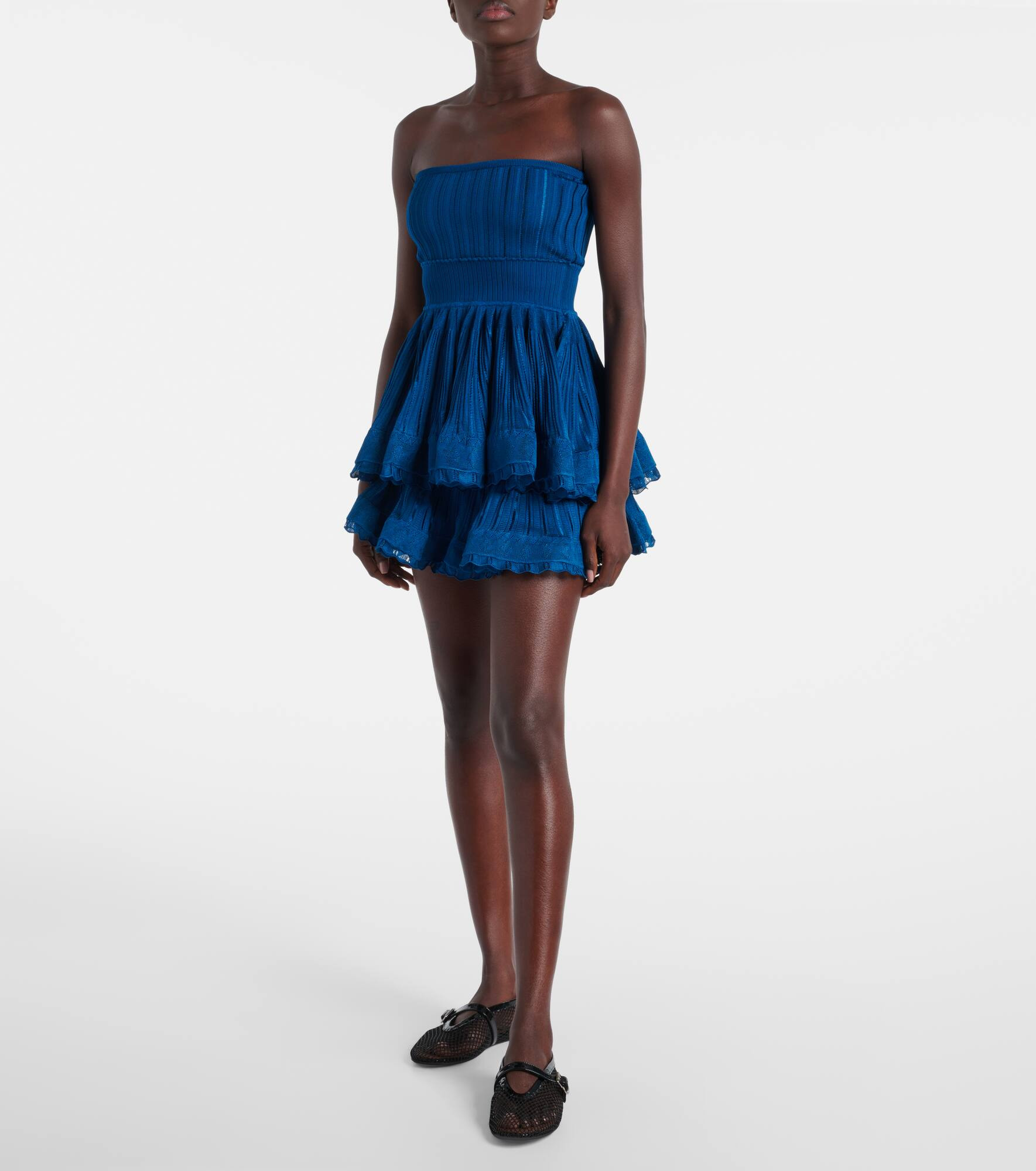 Ribbed-knit skort - 2