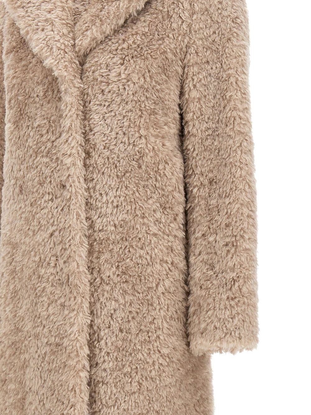 buttoned faux-fur coat - 4