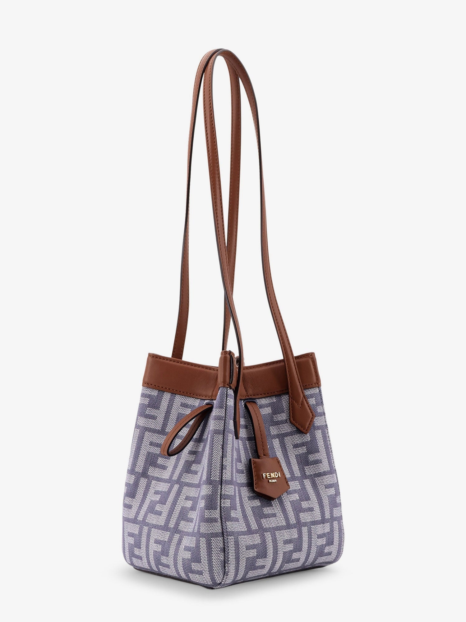 Fendi Origami Mini Ff Jacquard Fabric And Leather Shoulder Bag - 4