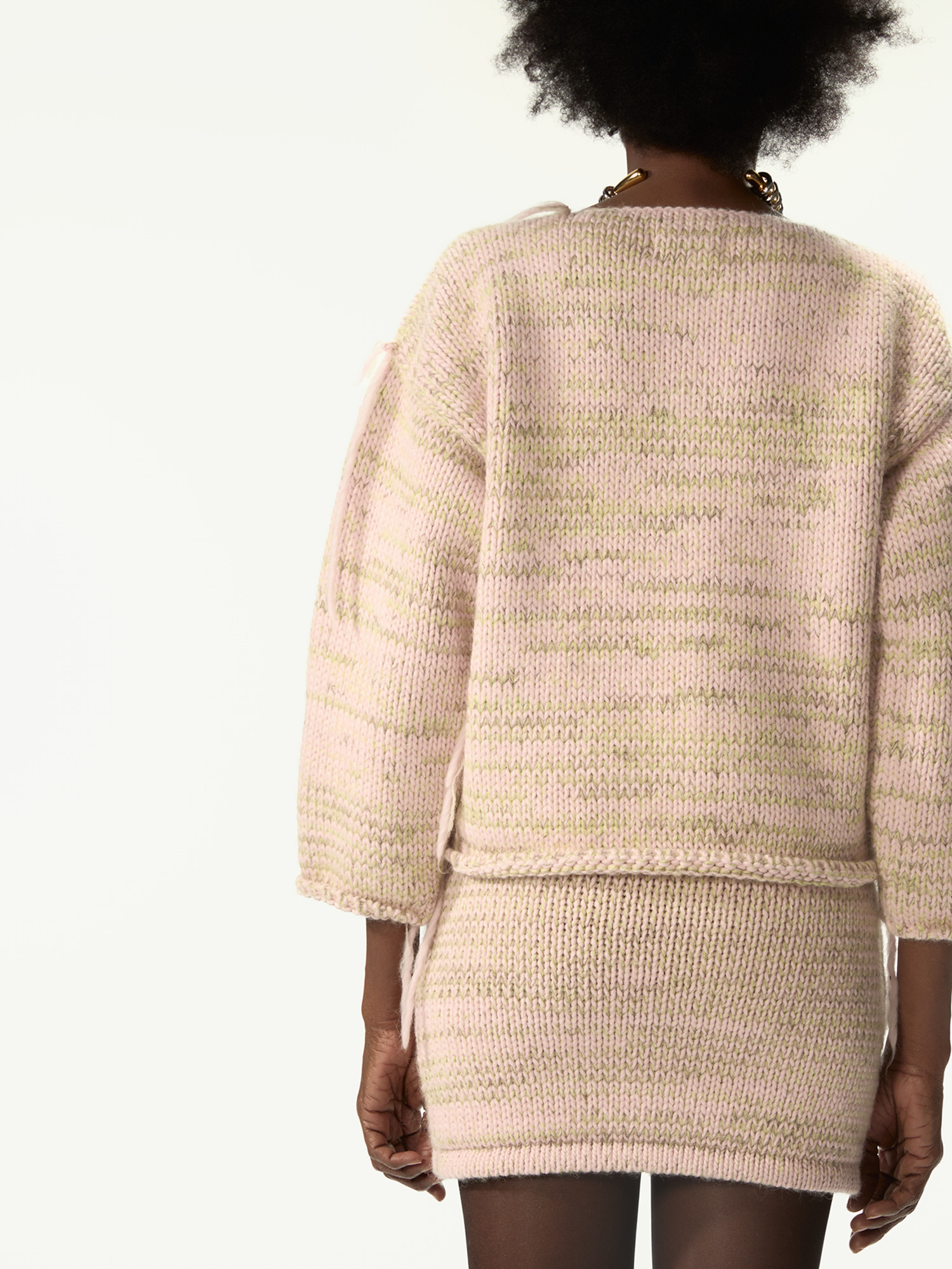 Freaky Knitted Miniskirt Pink Mix - 3