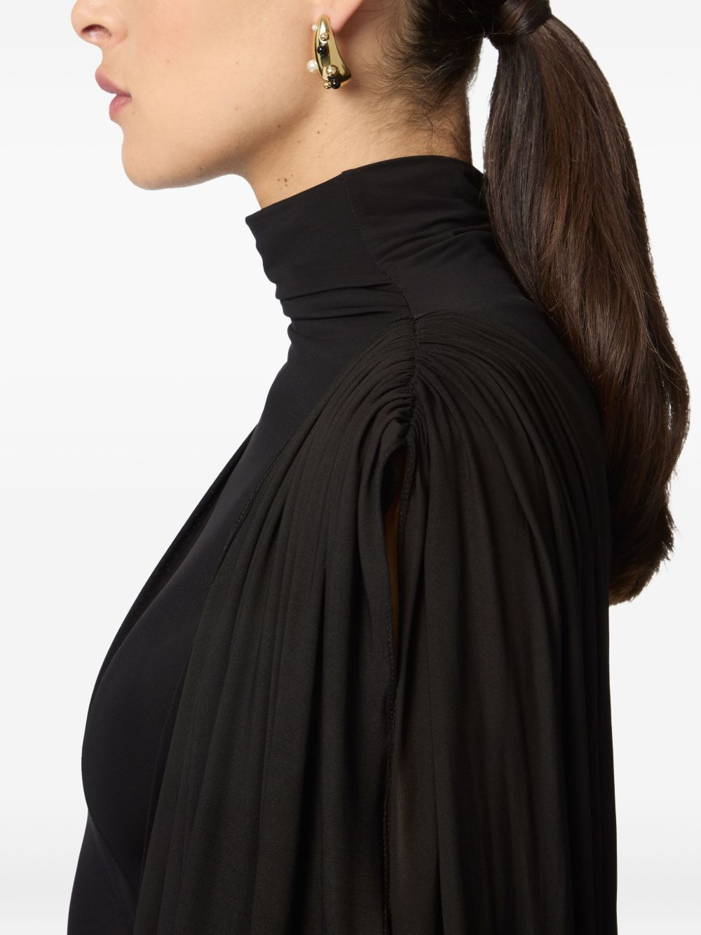 curved pearl-embellished earrings - 2