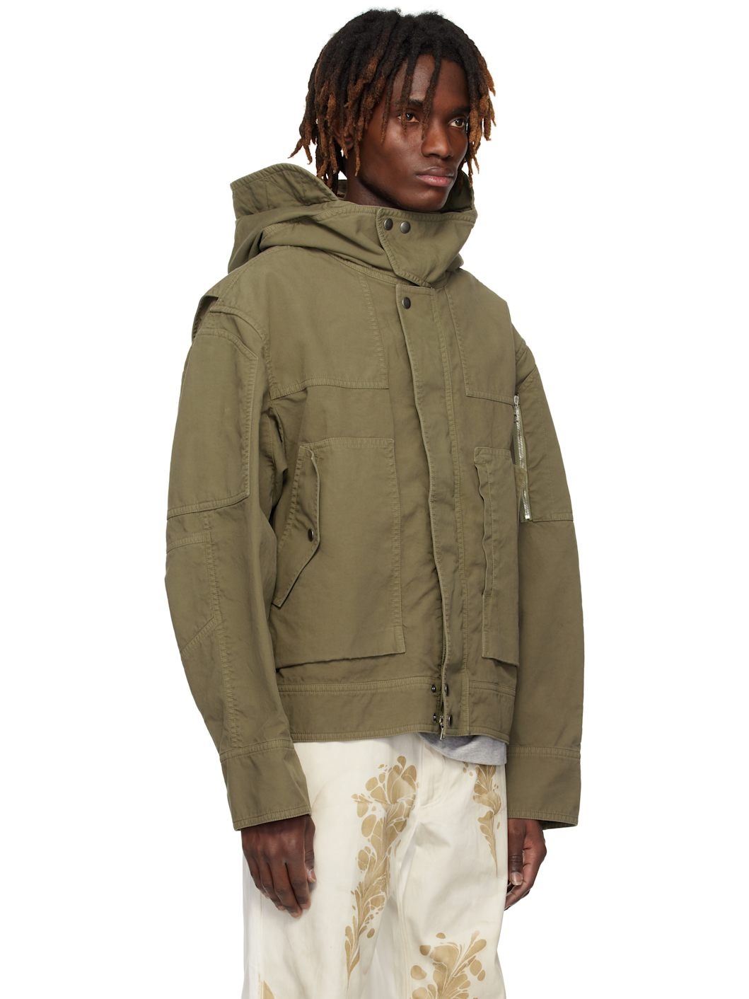 Khaki Flap Pocket Jacket - 2
