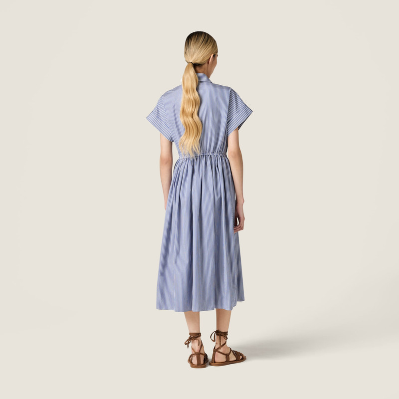 Vertical stripe poplin midi-dress 3