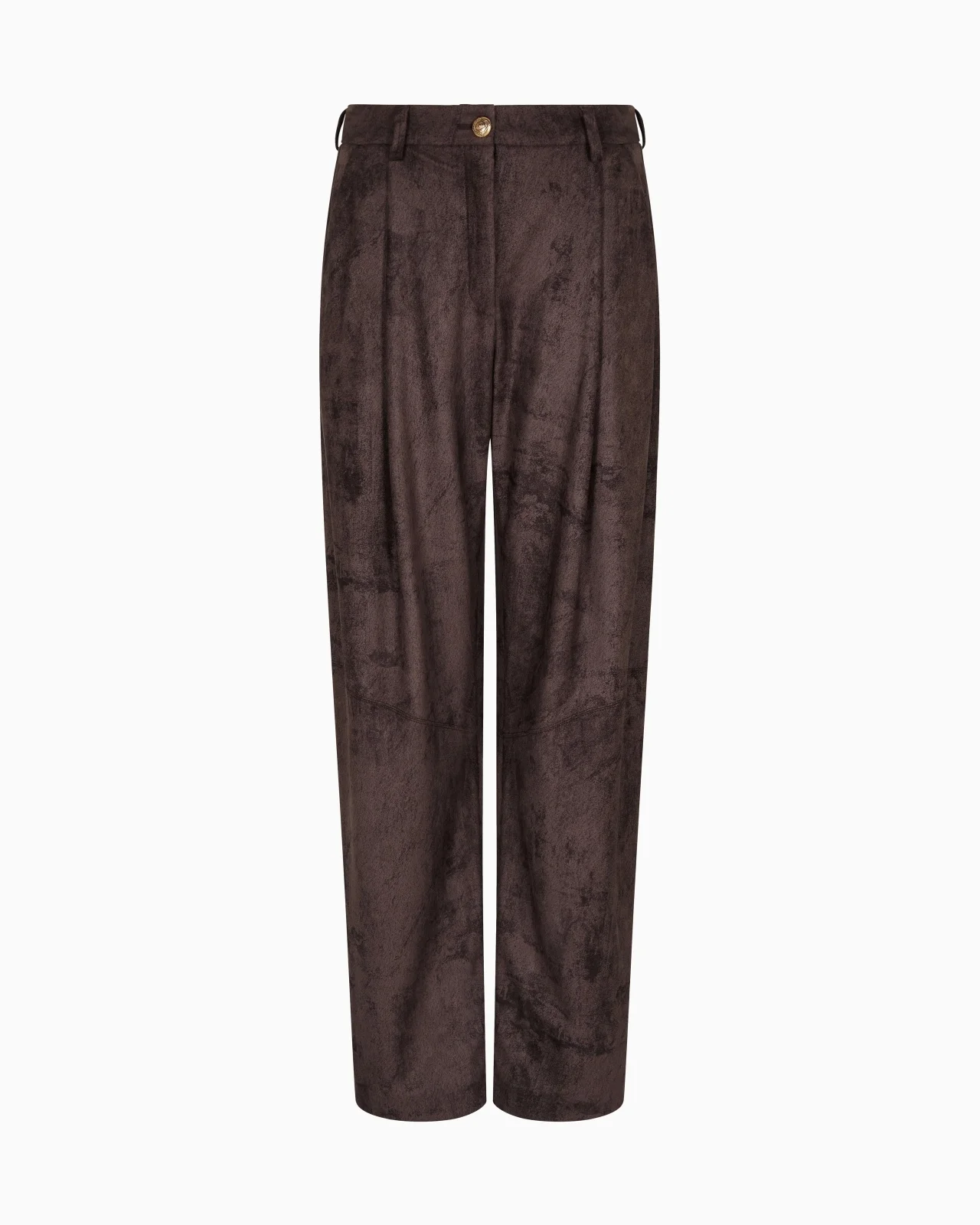 SINGLE-PLEAT TROUSERS IN ALCANTARA-EFFECT JERSEY - 1