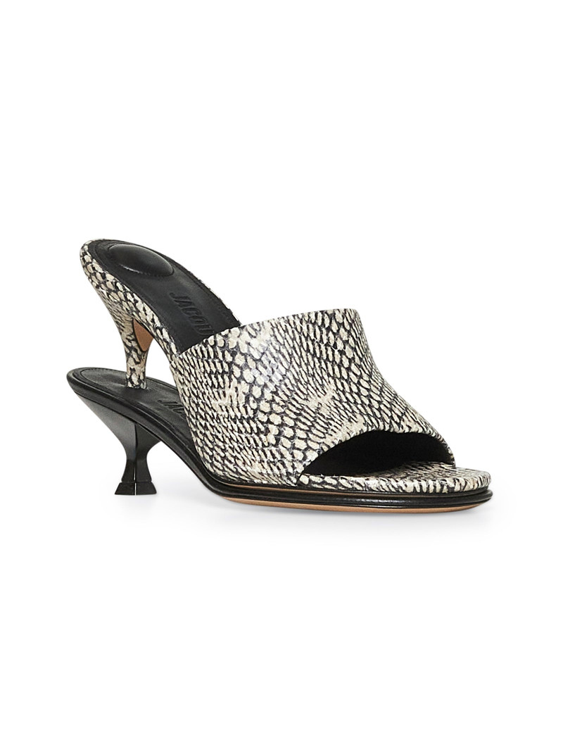 JACQUEMUS Leather The double mules outlook