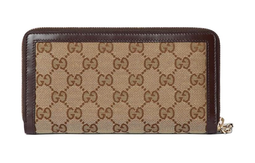 (WMNS) Gucci Luce Zip Around Wallet 'Beige Ebony Canvas' 790035-FADHW-9742 - 3