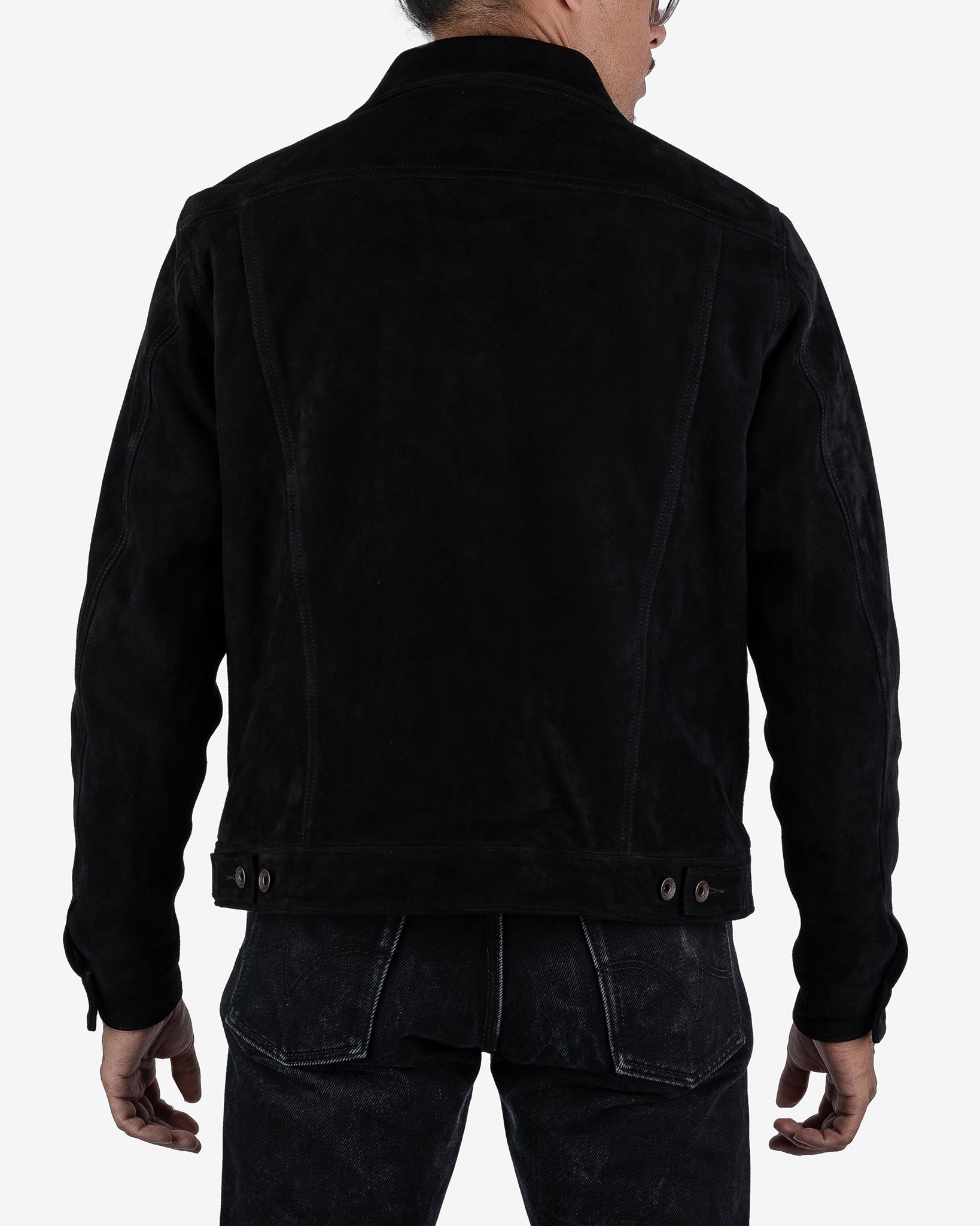 IHJ-125-BLK Sheepskin Modified Type III Jacket - Black - 3