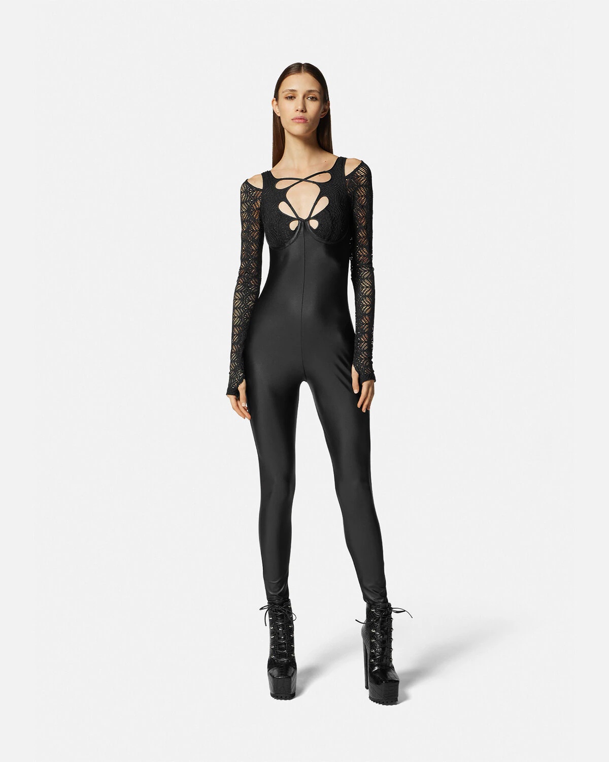Lace Mesh Jumpsuit - 2