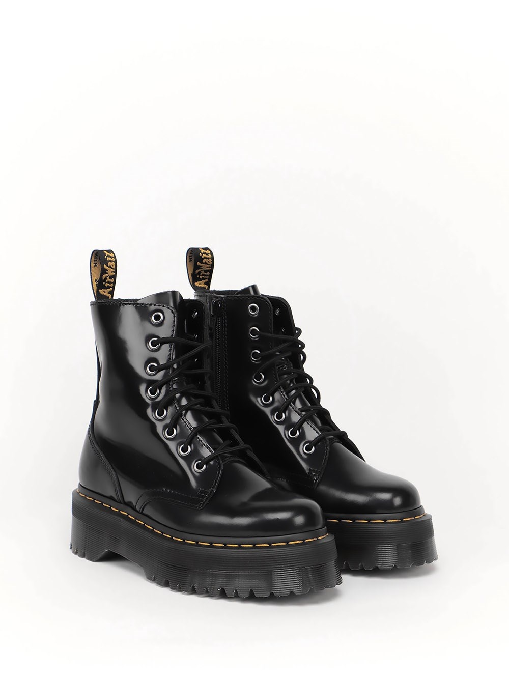 `Jadon` Leather Platform Boots - 2