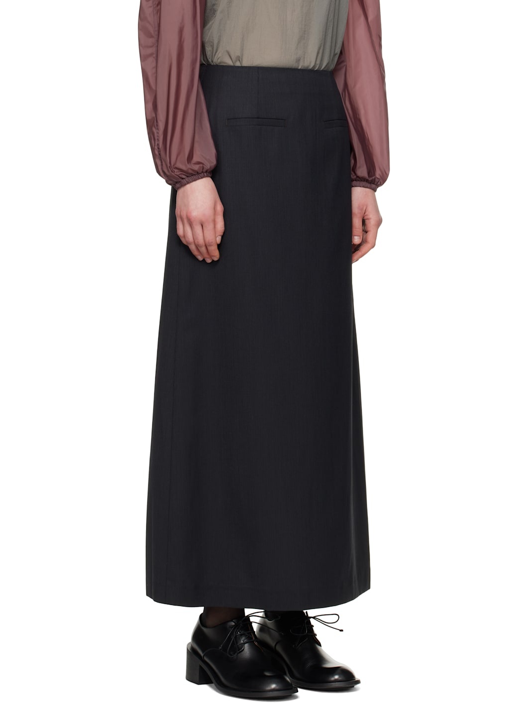Black Stripe Maxi Skirt - 2