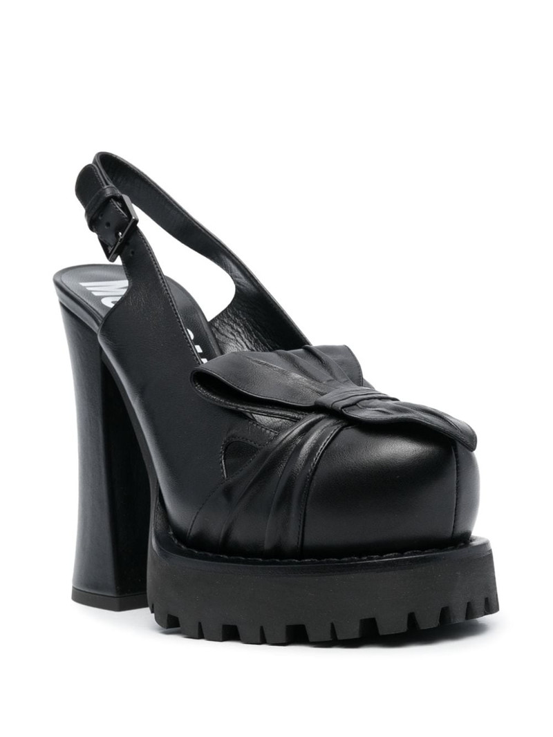 Moschino 125mm leather slingback pumps outlook