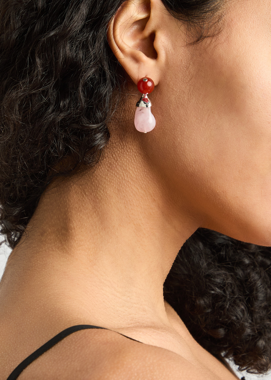 Completedworks Sculpted Agate and Sterling Silver Drop Earrings - 2