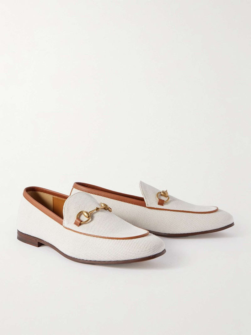 Joardaan Horsebit Leather-Trimmed Coated-Canvas Loafers 4