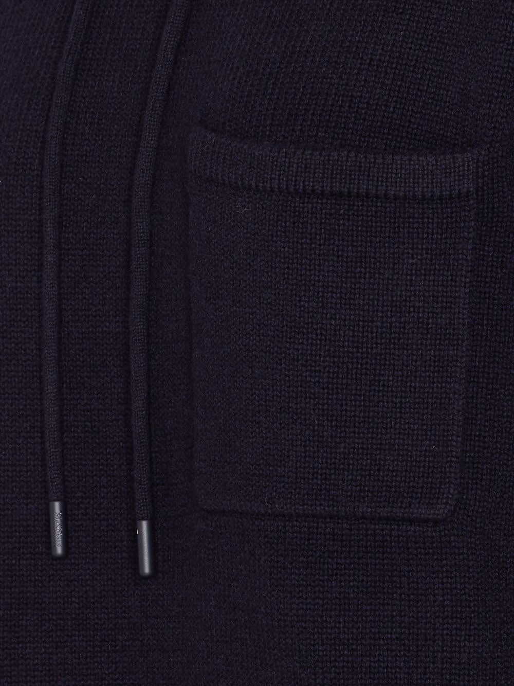 hooded patch-pocket sweater - 3