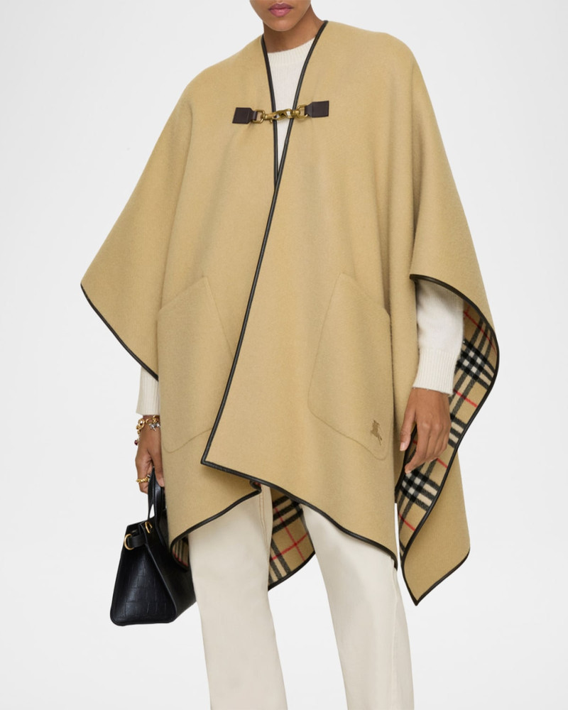 Burberry Check Cashmere Cape outlook