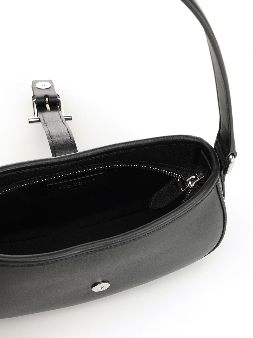 T-Bar Shoulder Mini Leather Bag Shoulder Bags Black - 4