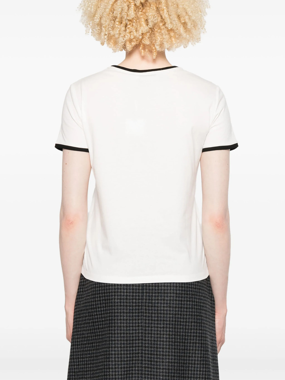 White T-Shirt With Embroidered Logo - 4