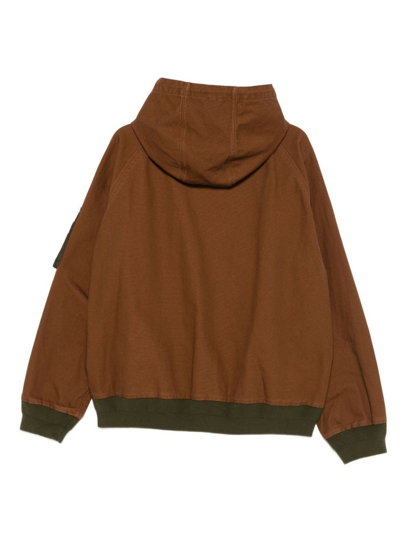 sacai zip-up hooded bomber jacket outlook