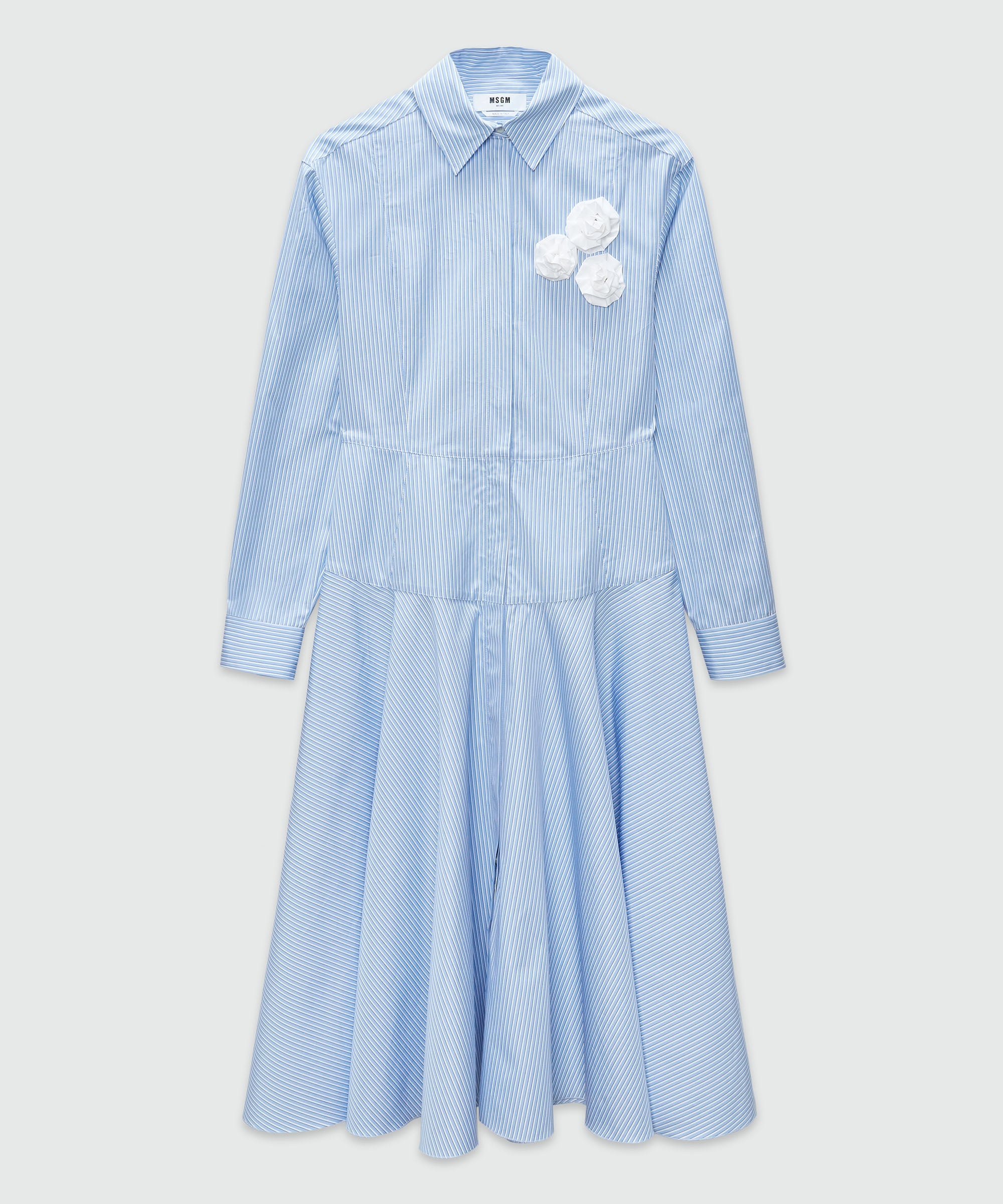 Poplin striped shirt dress - 1