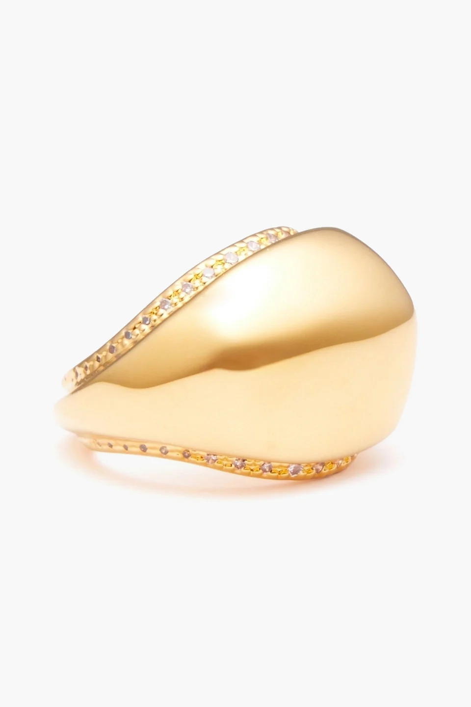 Gold-tone crystal ring - 1