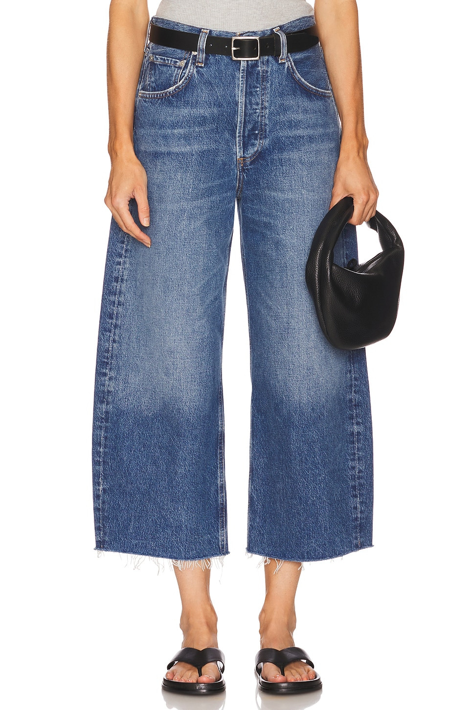 Ayla Undone Hem Crop - 1