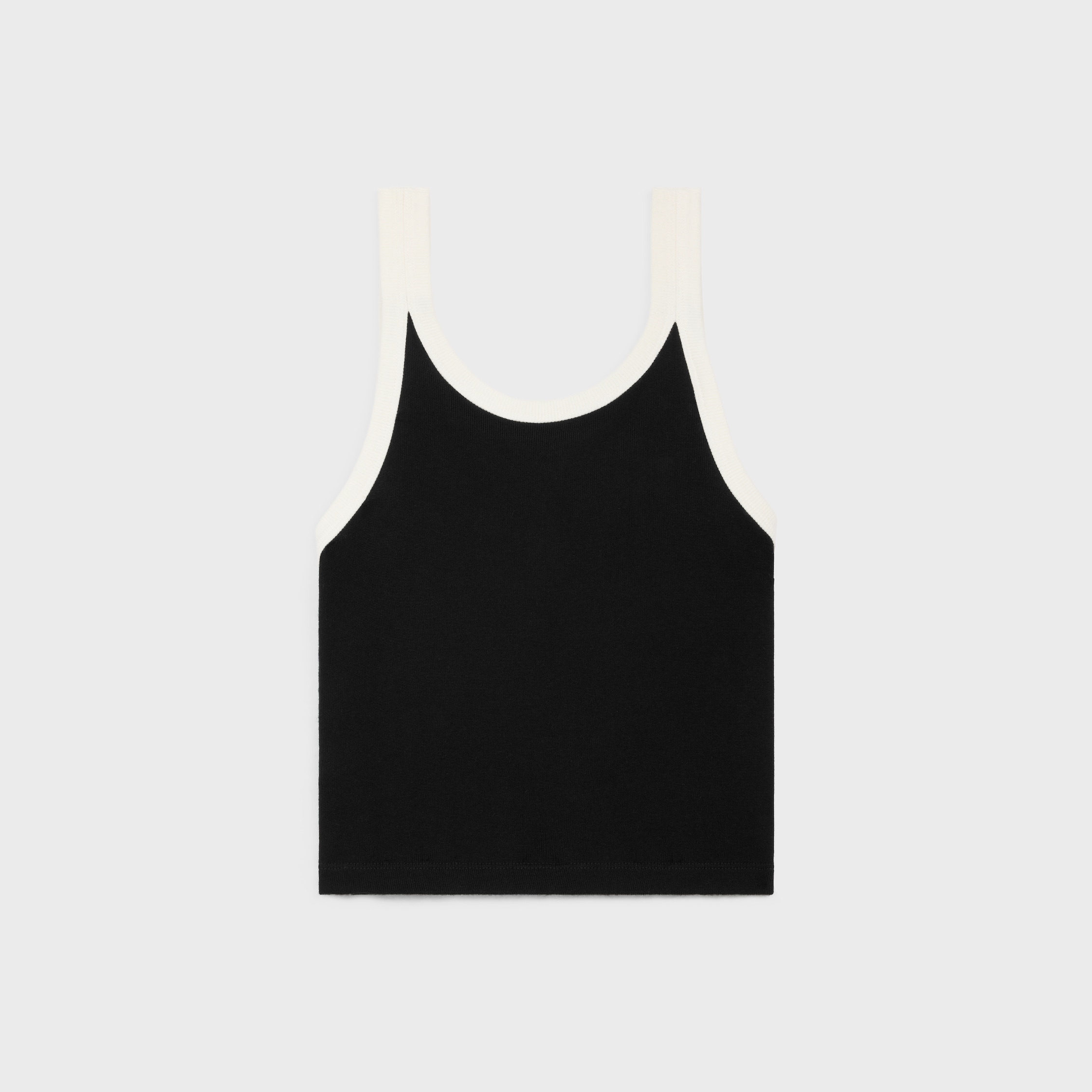cropped tank top in cotton jersey - 2