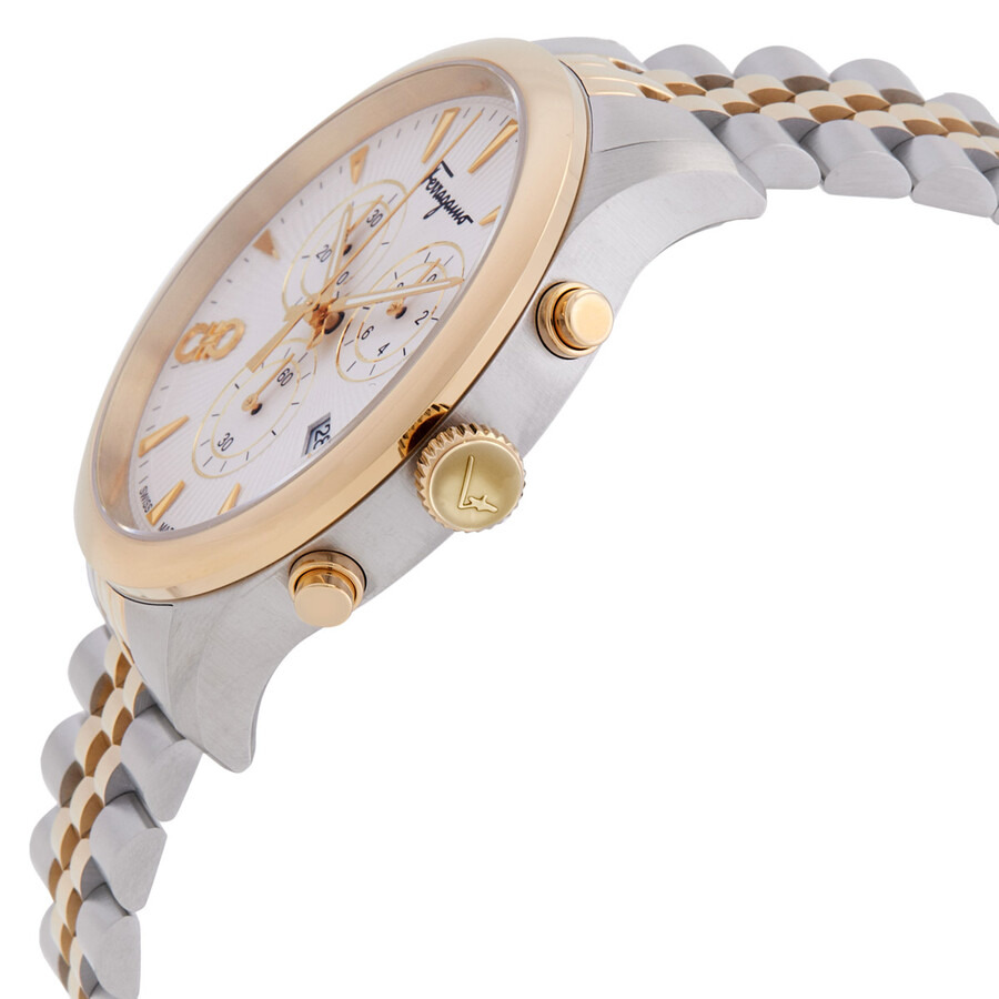 Ferragamo Duo Chronograph Quartz White Dial Men's Watch SFEZ01424 - 2